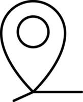 Location Line Icon vector