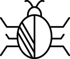 Bug Line Icon vector