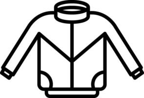 icono de línea de chaqueta vector