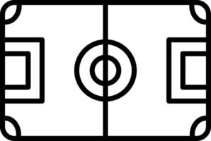 icono de línea de campo de fútbol vector