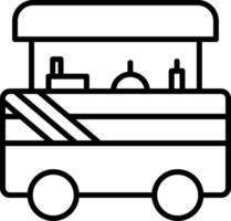 Food Cart Line Icon vector