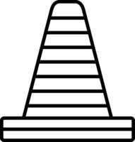 Traffic Cone Line Icon vector