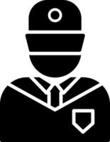 Security Guard Glyph Icon vector
