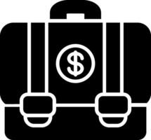 Suitcase Glyph Icon vector