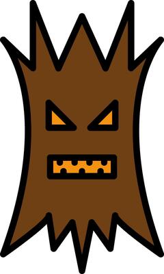 Tree Halloween Line Filled Icon