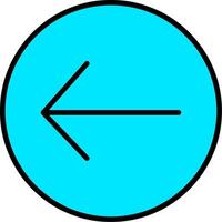 Left Arrow Line Filled Icon vector