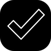 Checkmark Glyph Icon vector