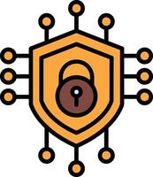 Security Line Filled Icon vector