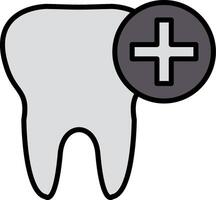 Tooth Line Filled Icon vector