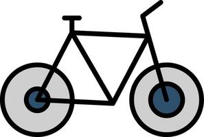 Bicycle Line Filled Icon vector