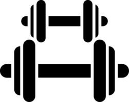 Dumbbell Glyph Icon vector