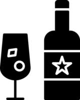 Champagne Glyph Icon vector