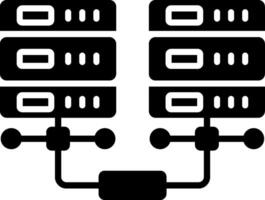 Data Network Glyph Icon vector