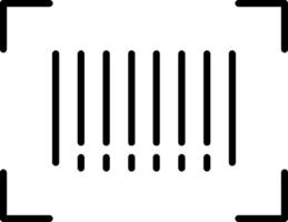 Bar Code Line Filled Icon vector