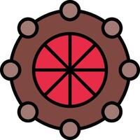 Link Wheel Line Filled Icon vector