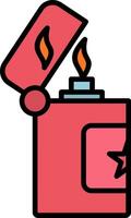 Lighter Line Filled Icon vector