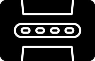Cassette Glyph Icon vector
