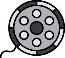 Film Reel Line Filled Icon vector