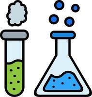 Test Tubes Line Filled Icon vector