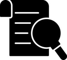 Research Report Glyph Icon vector