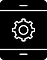 Mobile Phone Glyph Icon vector