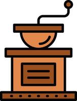 Coffee Grinder Line Filled Icon vector