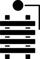 Rail Glyph Icon vector
