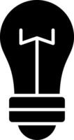 Lightbulb Glyph Icon vector