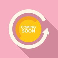 Coming soon change icon flat . Website idea vector