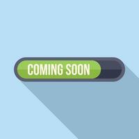 Coming soon loading icon flat . Speech element vector