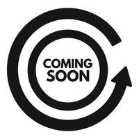 Coming soon change icon simple . Website idea vector