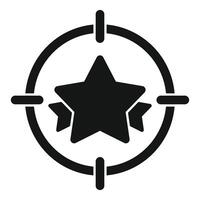 Target of star speaker icon simple . Motivational leader vector