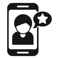 Phone leader call icon simple . Audience orator vector