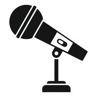 Desktop microphone icon simple . Speech tool vector