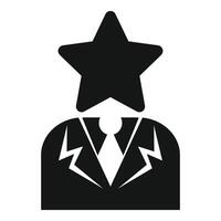 New star candidate icon simple . Business manager vector