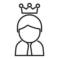 Best king speaker icon outline . Motivational orator vector