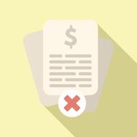 Disclaimer finance paper icon flat . File review vector