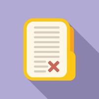 File folder disclaimer icon flat . Paper work vector