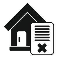 Disclaimer paper building icon simple . Data paper vector