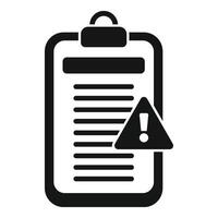 Clipboard disclaimer icon simple . Information check vector