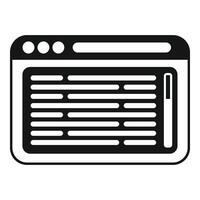 Online web disclaimer icon simple . Work check vector