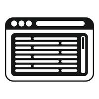 Online web disclaimer icon simple . Work check vector