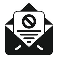 Mail letter disclaimer icon simple . Finance document vector