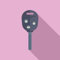 Car remote control key icon flat . Smart lock vector