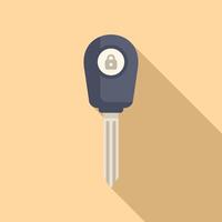 Smart auto key icon flat . Control security vector