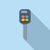 Electronic smart key icon flat . Access security vector