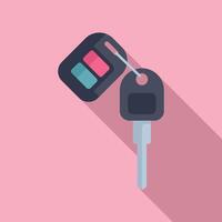 Smart key remote control icon flat . Object electronic device vector