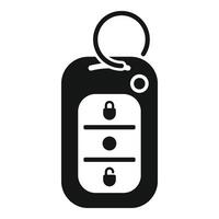 Alarm auto system icon simple . Smart key vector
