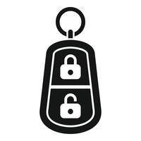 Alert smart key icon simple . Control vehicle vector