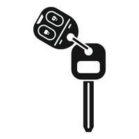 Car alarm system key icon simple . Security access vector